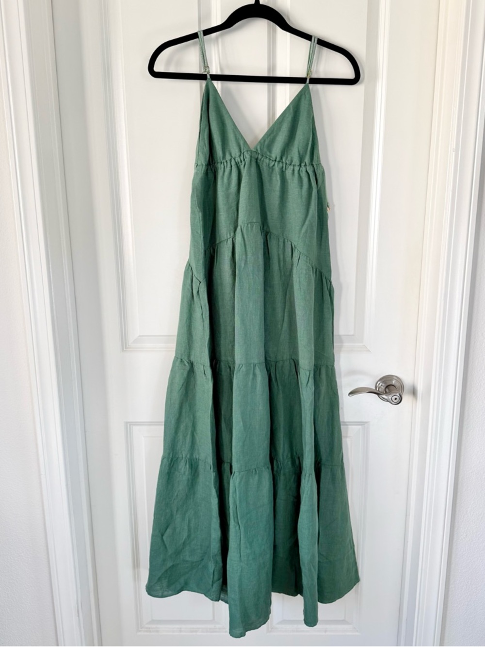 NWT - Touche International Green V-Neck Maxi Dress